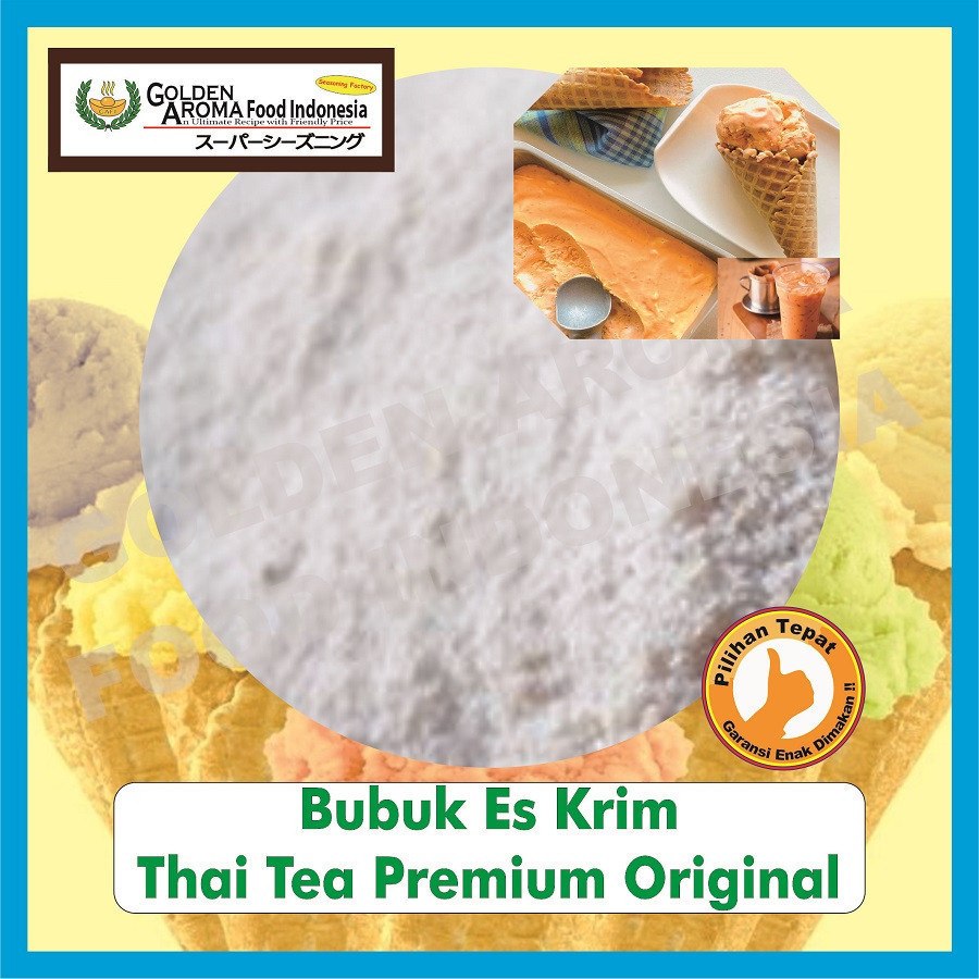 Bubuk Es Krim Thai Tea Premium Ice Cream Premix Powder Soft Serve Serbaguna Instan Sebaguna Halal