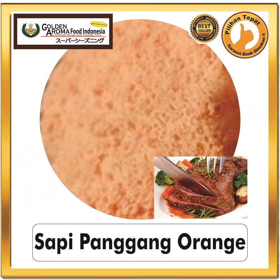 Bubuk Tabur Sapi Panggang Orange Seasoning Powder Bumbu Masak Instan Sebaguna Halal