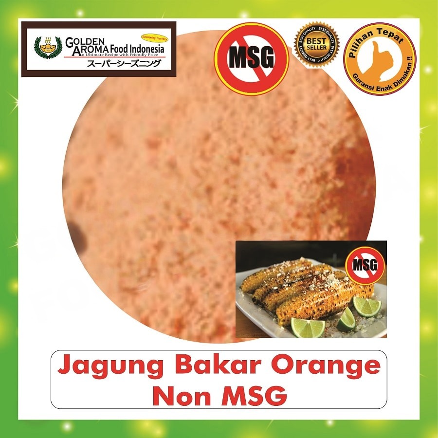 Bubuk Tabur Jagung Bakar Orange Seasoning Powder Roasted Corn Bumbu Masak Instan Sebaguna Halal