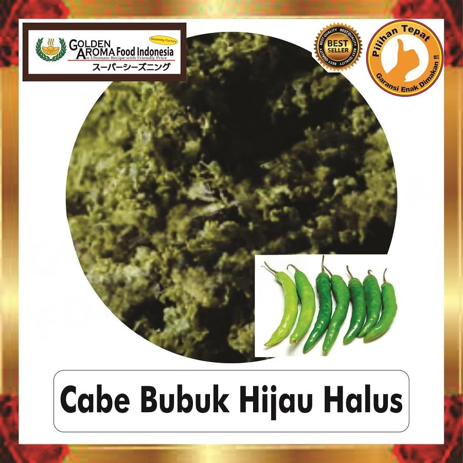 Bubuk Cabe Hijau Halus Chili Powder Bumbu Masak Instan Sebaguna Halal