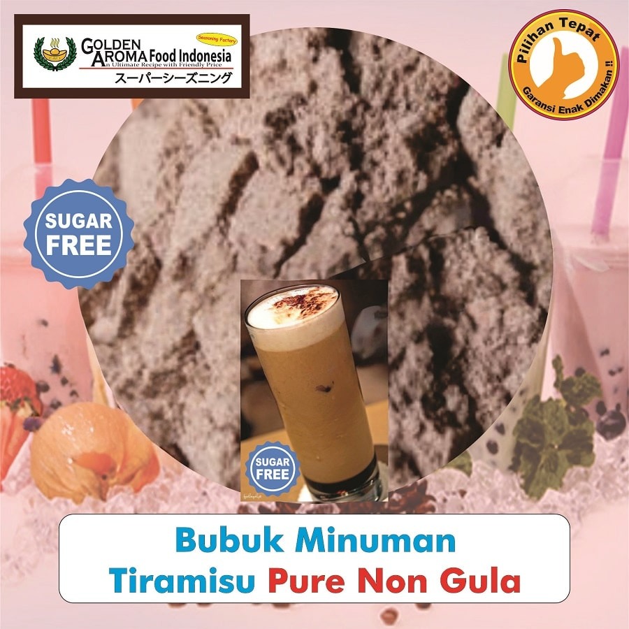 Bubuk Minuman Tiramisu Powder Drink Serbuk Instan Tiramisu Sebaguna Halal