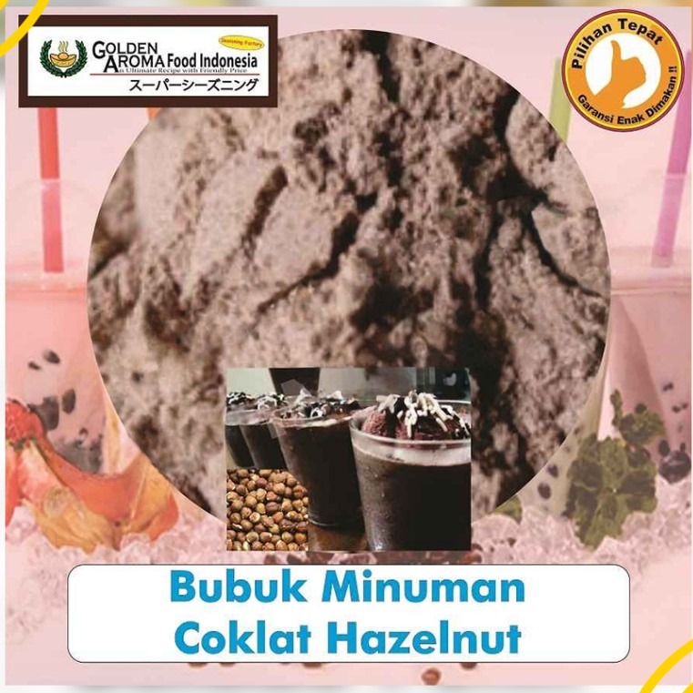 Bubuk Minuman Coklat Hazelnut Drink Powder Chocolate Serbuk siap seduh Instan Sebaguna Halal
