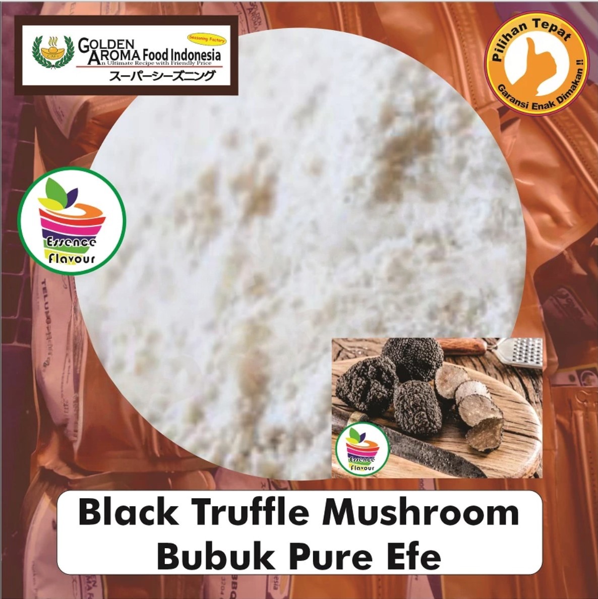Bubuk Pure Black Truffle Murni Essence Powder Mushroom Flavour Masak Serbaguna Instan