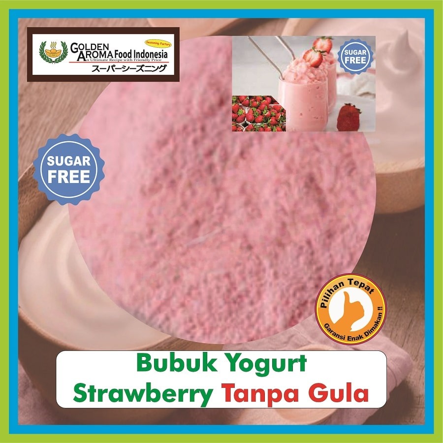 Bubuk Yogurt Strawberry Yoghurt Powder Stroberi Serbuk Halal