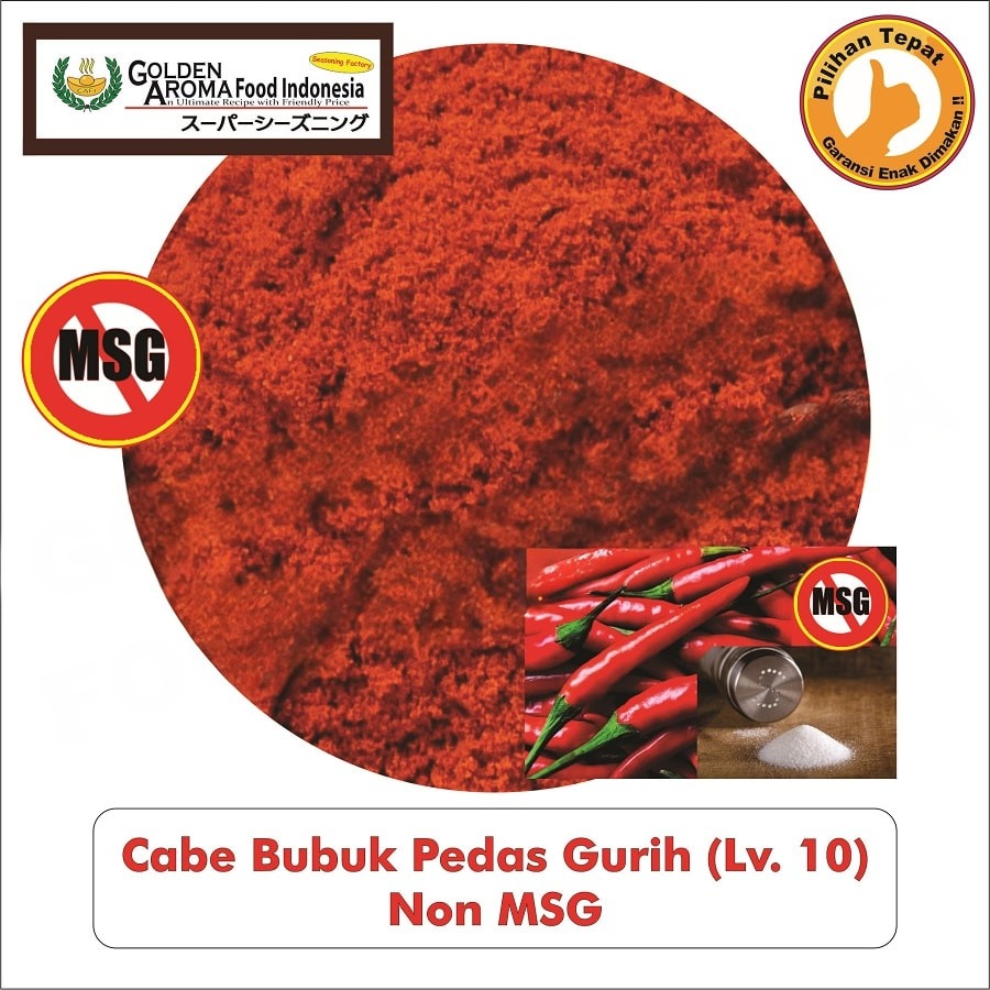 Bubuk Cabe Pedas Gurih Level 10 Bumbu Tabur Chilli Seasoning Powder Halal