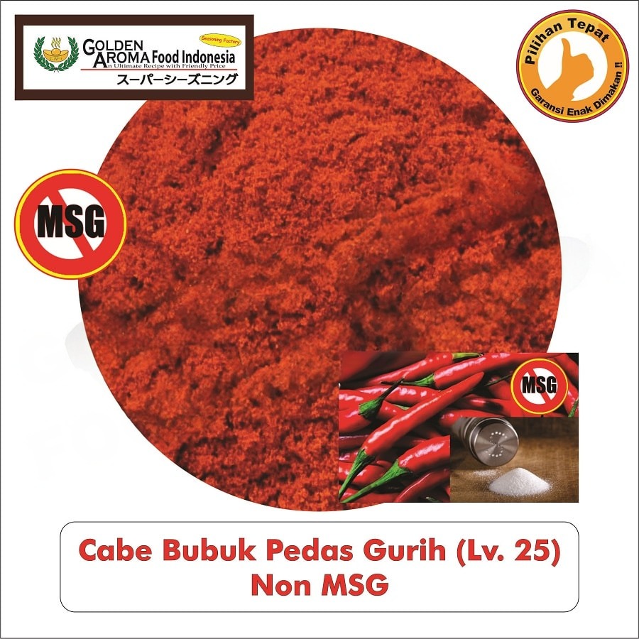Bubuk Cabe Pedas Gurih Level 25 Chili Powder Bumbu Masak Serbaguna Instan Sebaguna Halal