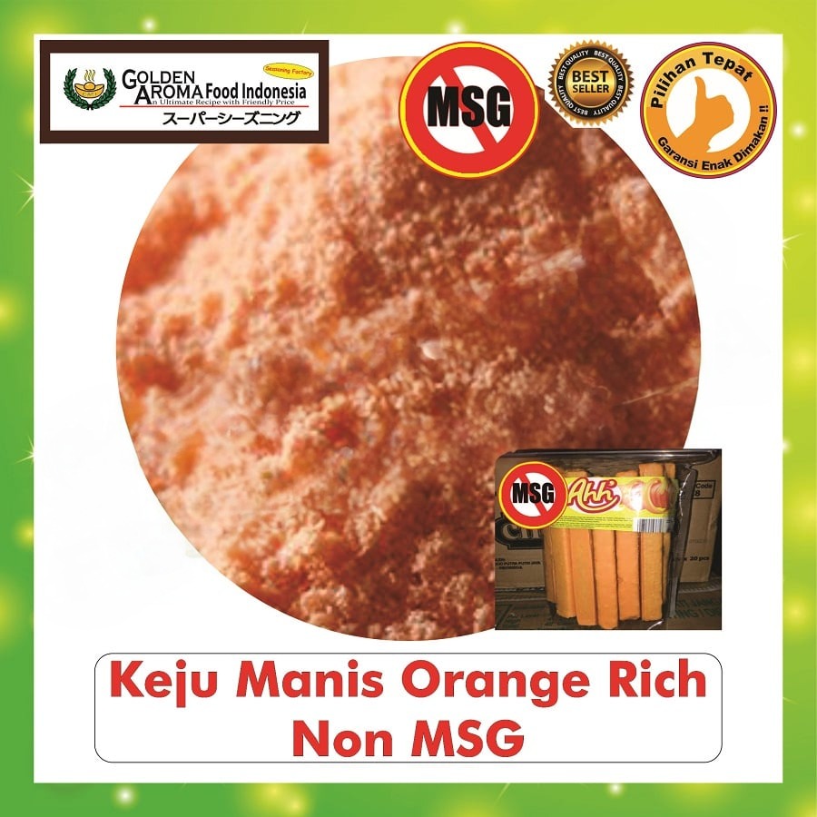 Bubuk Tabur Keju Manis Orange Seasoning Powder Cheese Bumbu Masak Instan Sebaguna Halal