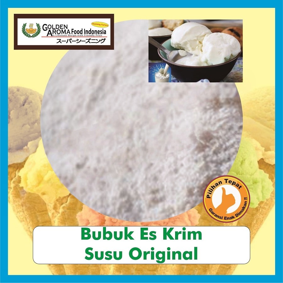 Bubuk Es Krim Susu Ice Cream Premix Powder Milk Serbuk Soft Serve Serbaguna Instan Halal
