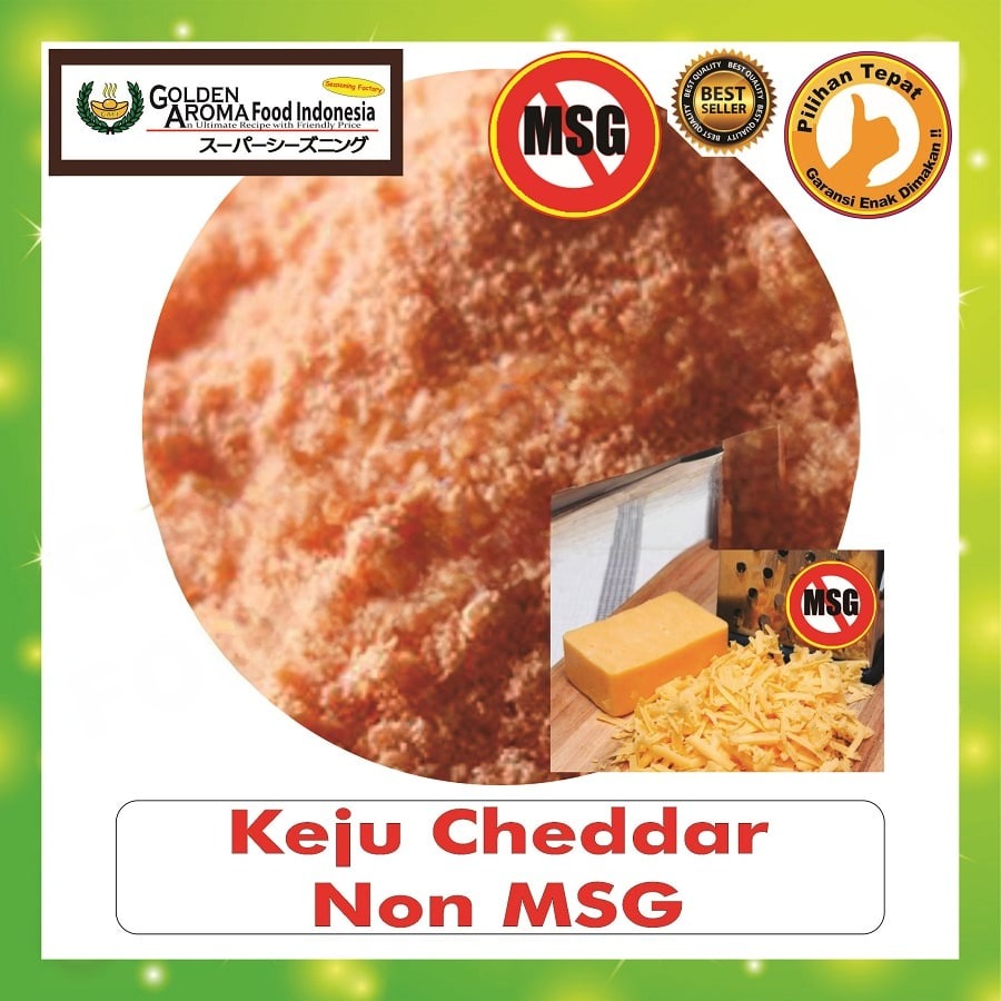 Bubuk Tabur Keju Cheddar Seasoning Powder Cheese Bumbu Masak Instan Sebaguna Halal