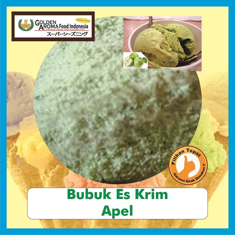 Bubuk Ice Cream Apel Ice Cream Premix Powder Apple Soft Serve Serbuk Serbaguna Instan Sebaguna Halal