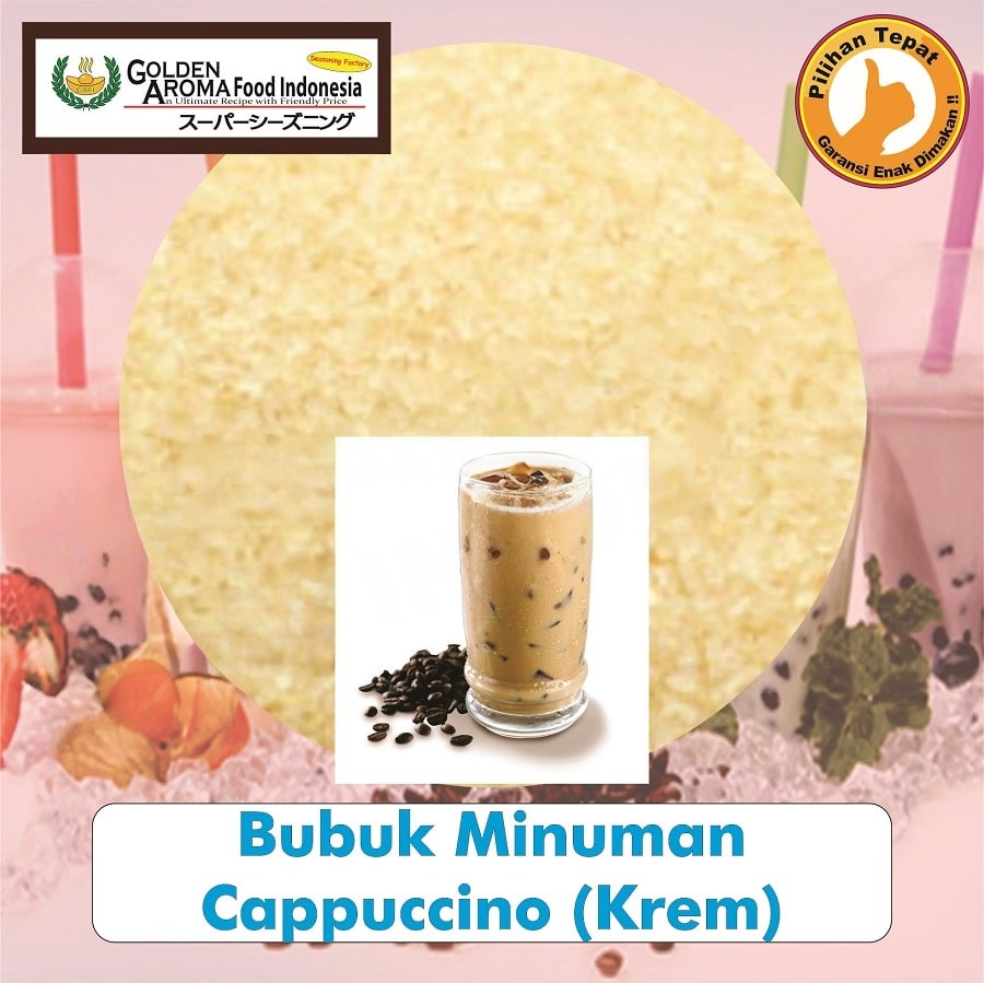 Bubuk Minuman Cappuccino Krem Drink Powder Serbuk Cappucino Serbaguna Instan Sebaguna Halal