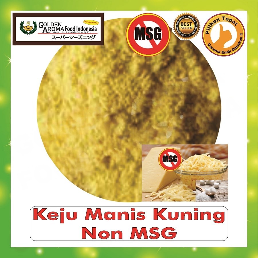 Bubuk Tabur Keju Manis Kuning Seasoning Powder Cheese Bumbu Masak Instan Sebaguna Halal