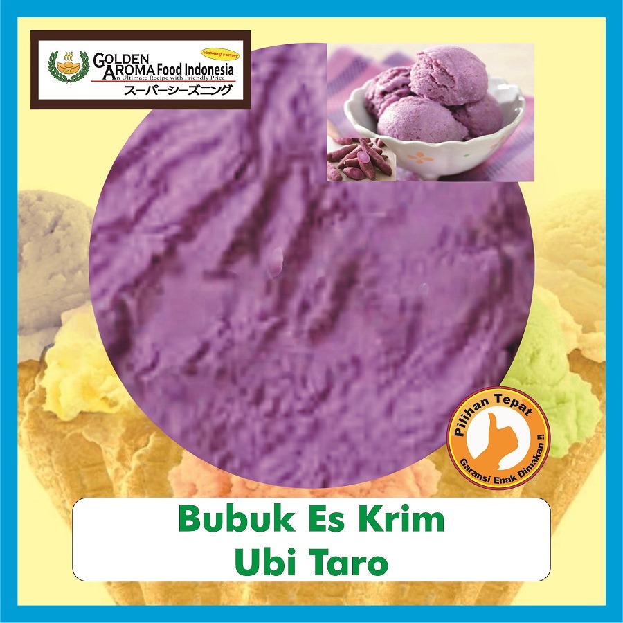 Bubuk Ice Cream Ubi Taro Ice Cream Premix Powder Ube Soft Serve Serbuk Serbaguna Instan Sebaguna Halal