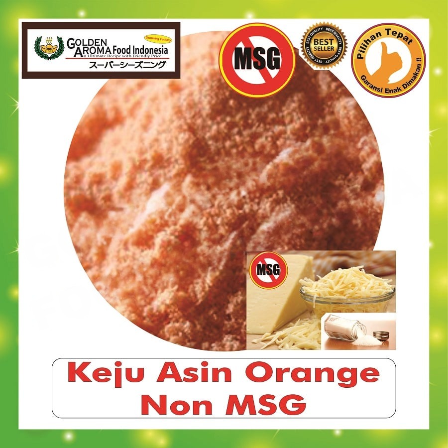 Bubuk Tabur Keju Asin Orange Seasoning Powder Cheese Bumbu Masak Instan Sebaguna Halal