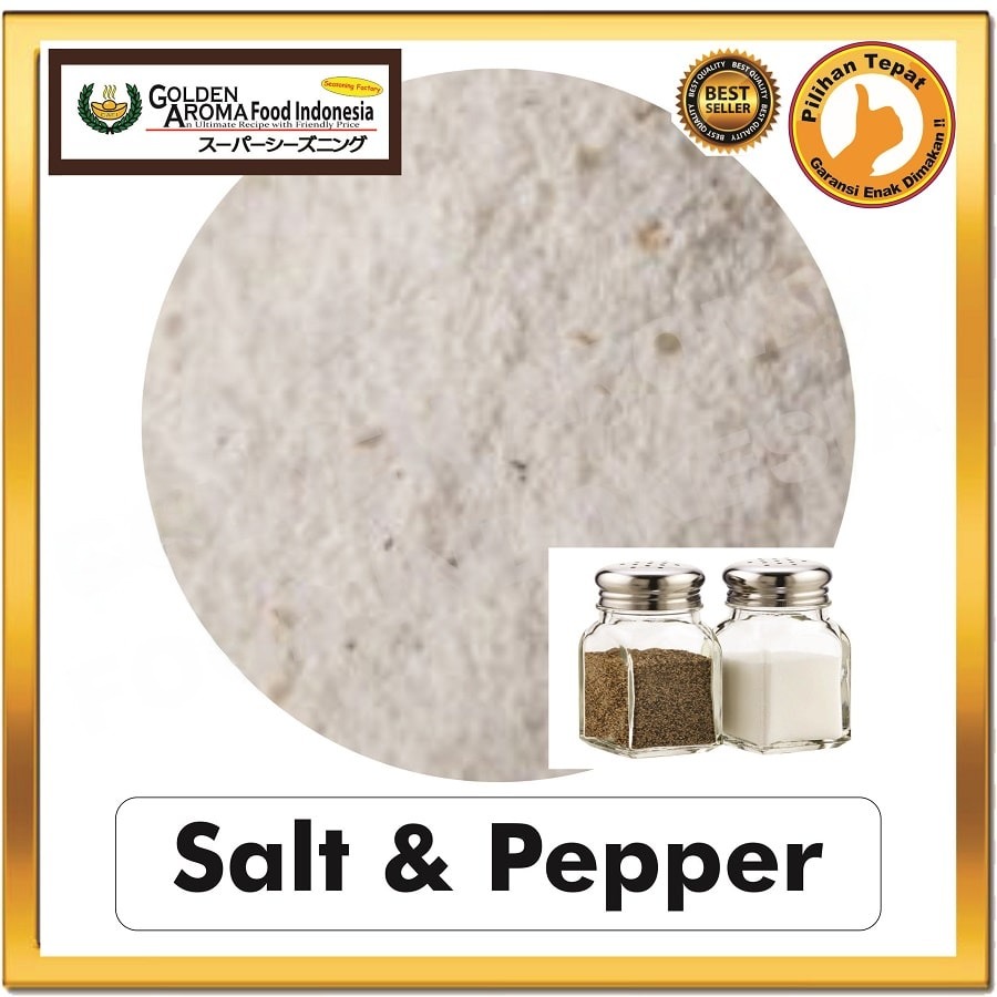 Bubuk Tabur Salt and Pepper Seasoning Powder Bumbu Asin Lada Instan Sebaguna Halal