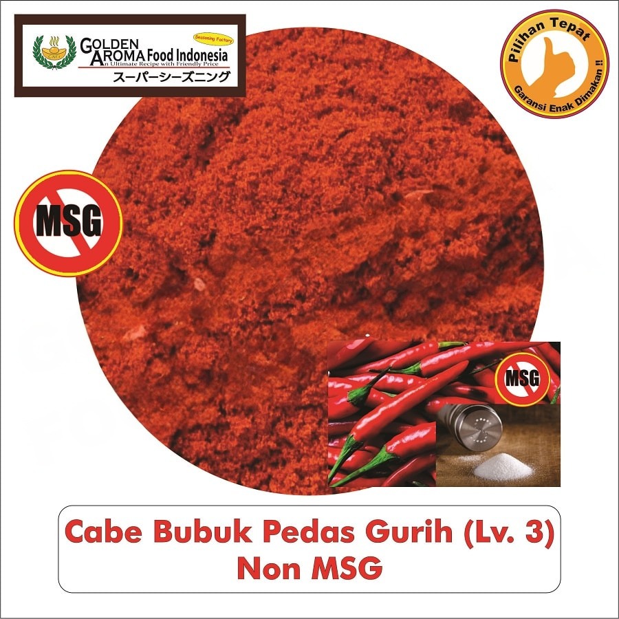 Bubuk Cabe Pedas Gurih Level 3 Chili Powder Bumbu Masak Serbaguna Instan Sebaguna Halal