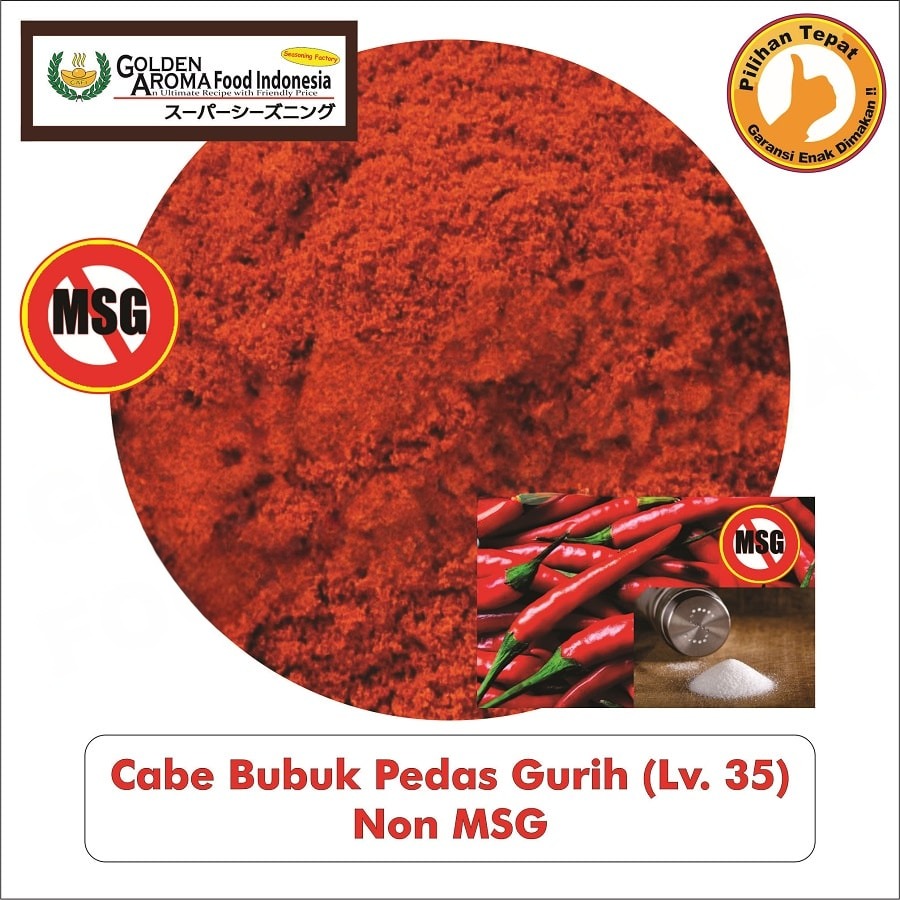 Bubuk Cabe Pedas Gurih Level 35 Chili Powder Bumbu Masak Serbaguna Instan Sebaguna Halal