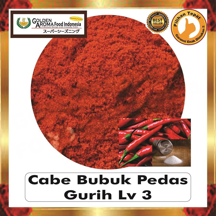 Bubuk Cabe Pedas Gurih Level 3 Chili Powder Bumbu Masak Serbaguna Instan Sebaguna Halal