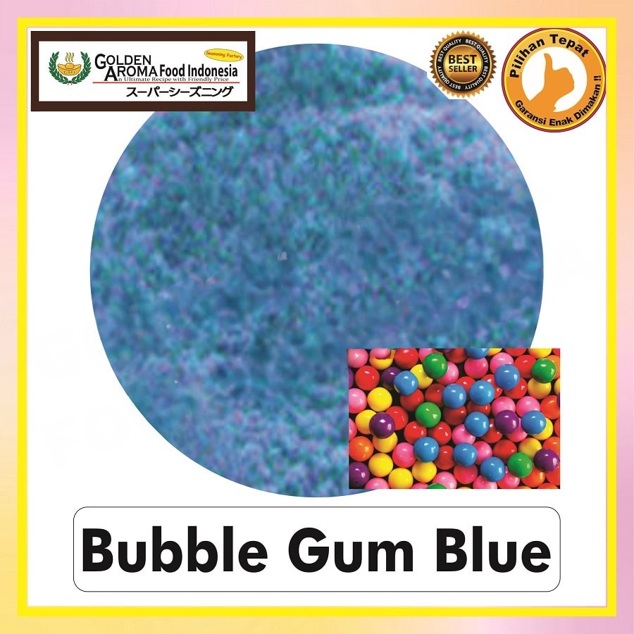 Bubuk Tabur Manis Permen Karet Biru Seasoning Powder Bubble Gum Blue Bumbu Masak Instan Sebaguna Halal
