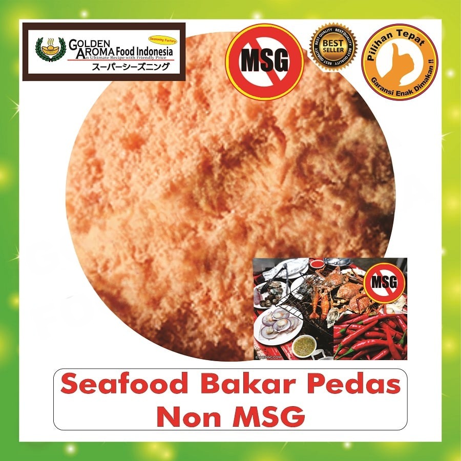 Bubuk Tabur Seafood Bakar Pedas Seasoning Powder Sea Food Bumbu Masak Instan Sebaguna Halal