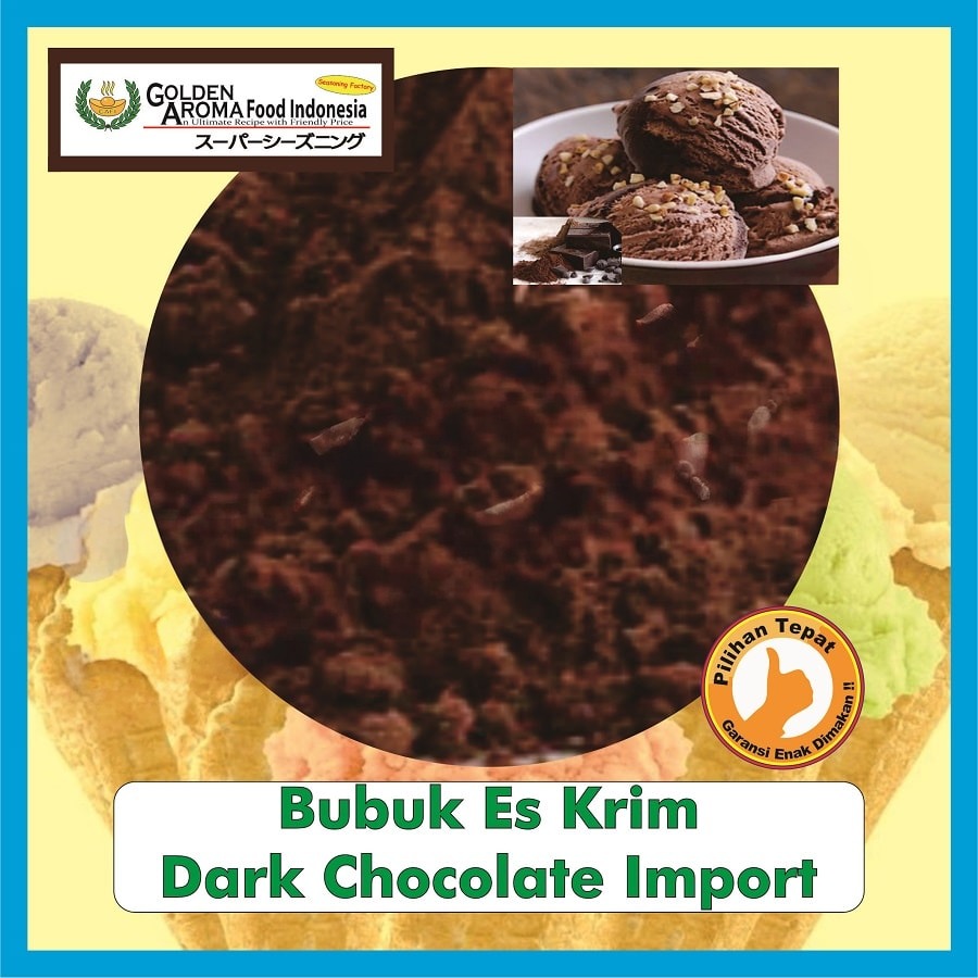 Bubuk Es Krim Dark Coklat Import Milky Ice Cream Premix Powder Chocolate Serbuk Soft Serve Serbaguna Instan Sebaguna Halal