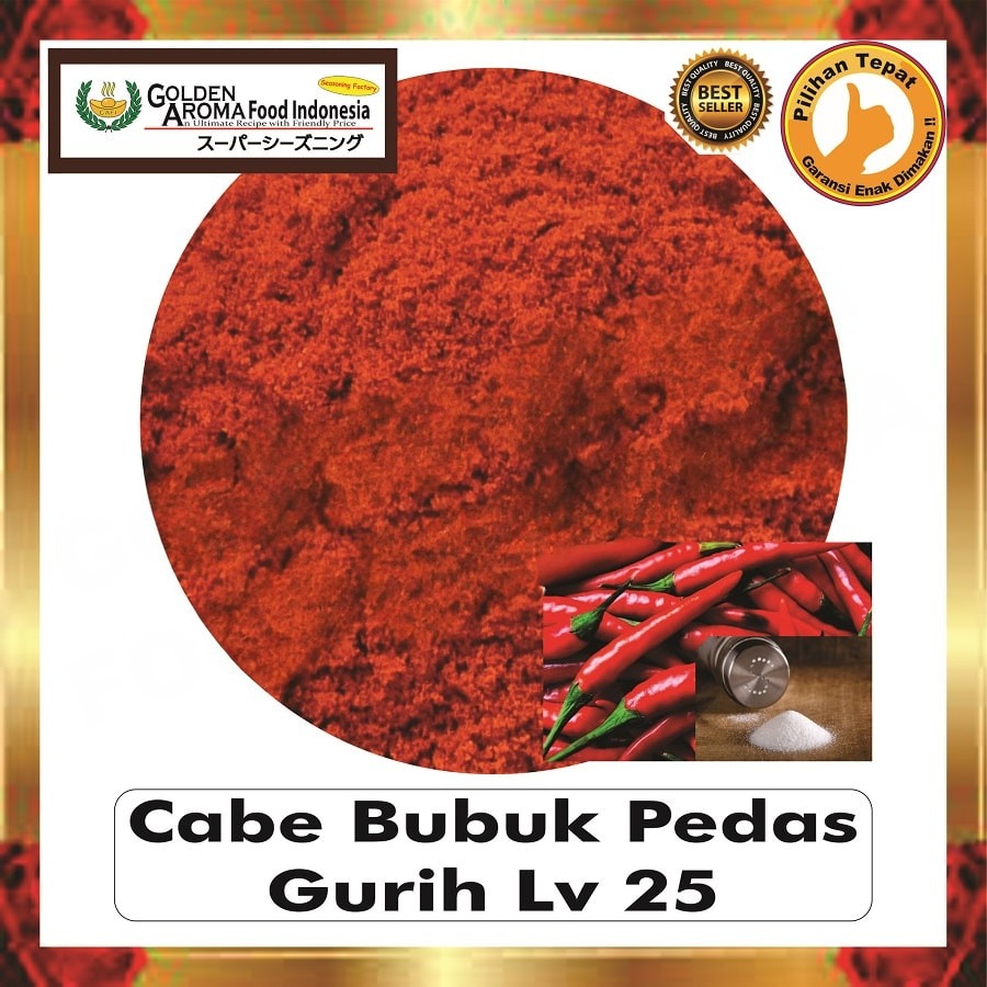 Bubuk Cabe Pedas Gurih Level 25 Chili Powder Bumbu Masak Serbaguna Instan Sebaguna Halal
