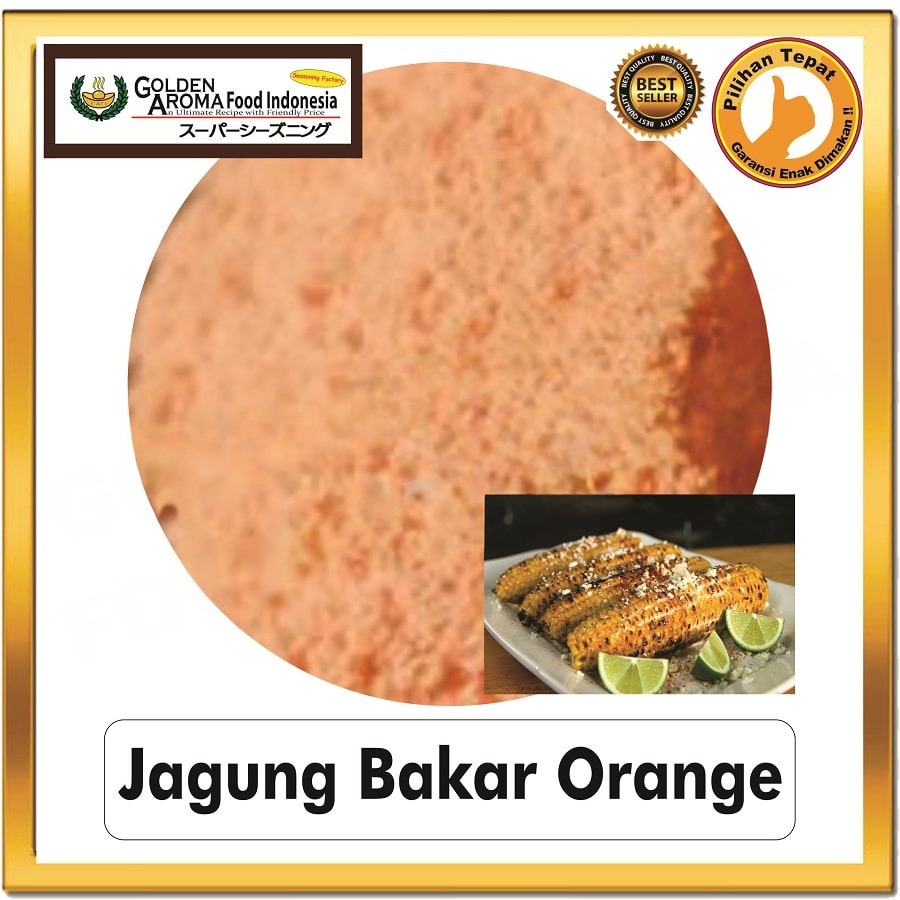 Bubuk Tabur Jagung Bakar Orange Seasoning Powder Roasted Corn Bumbu Masak Instan Sebaguna Halal