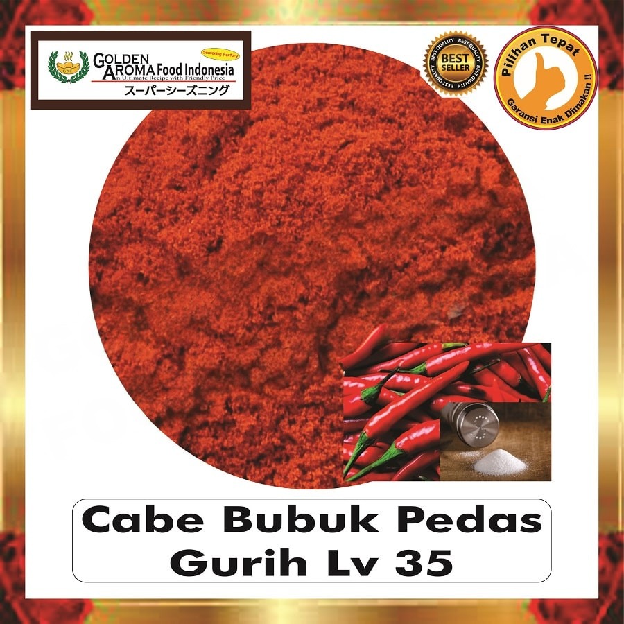 Bubuk Cabe Pedas Gurih Level 35 Chili Powder Bumbu Masak Serbaguna Instan Sebaguna Halal