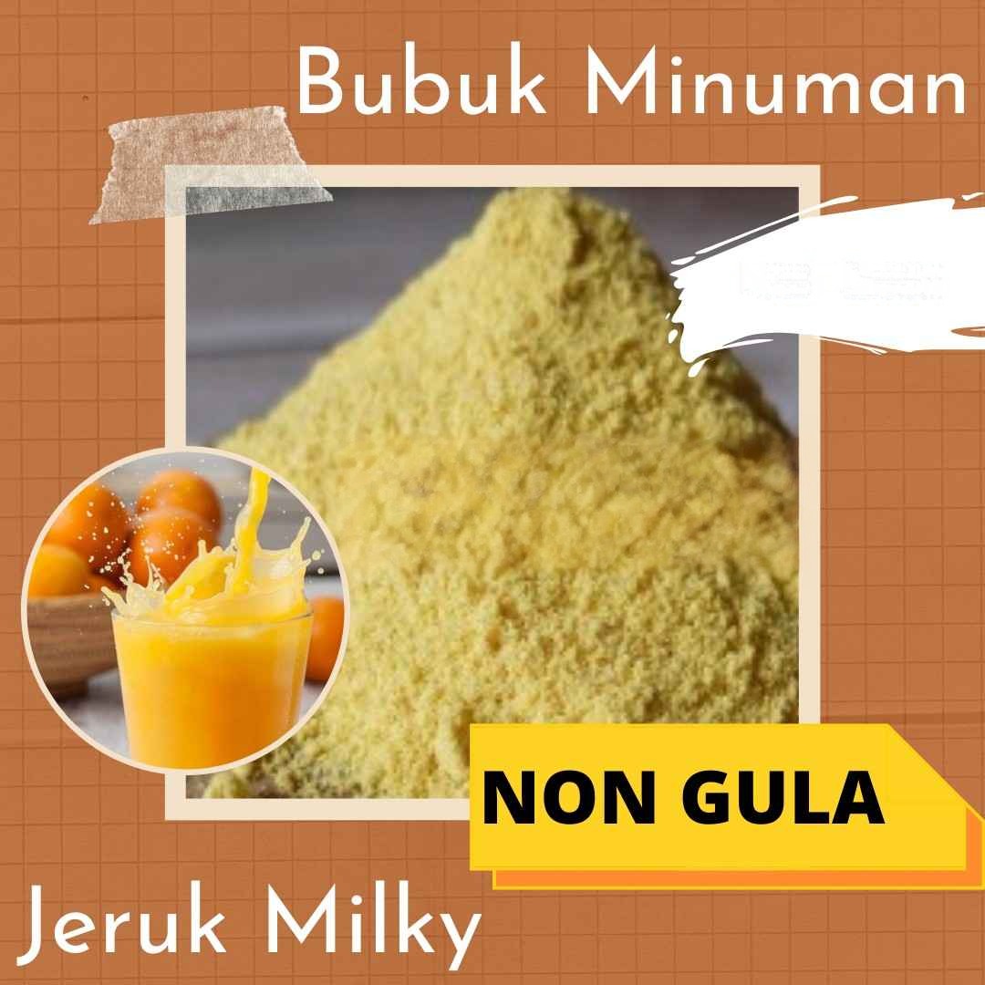 Bubuk Minuman Jeruk Milky Drink Powder Orange Serbuk Instan Sebaguna Halal
