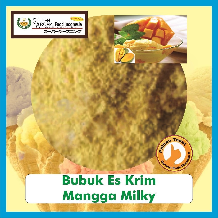 Bubuk Es Krim Mangga Ice Cream Premix Powder Mango Serbuk Soft Serve Serbaguna Instan Sebaguna Halal