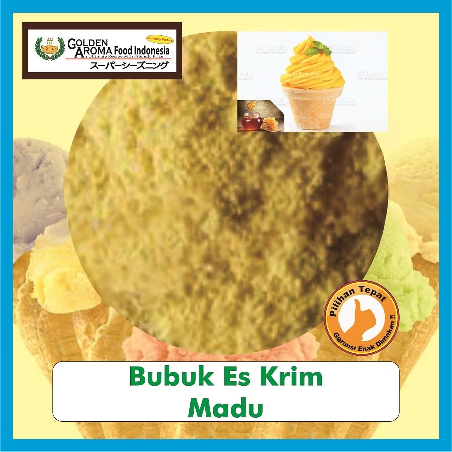 Bubuk Es Krim Madu Honey Soft Serve Powder Bumbu Instan Serbaguna Halal