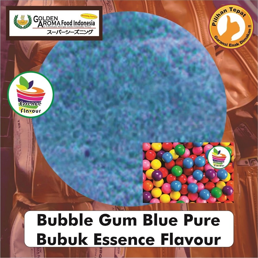 Bubuk Pure Permen Karet Biru Murni Essence Powder Bubble Gum Blue Flavour Masak Serbaguna Instan