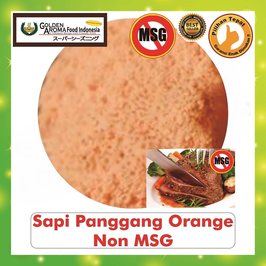 Bubuk Tabur Sapi Panggang Orange Seasoning Powder Bumbu Masak Instan Sebaguna Halal