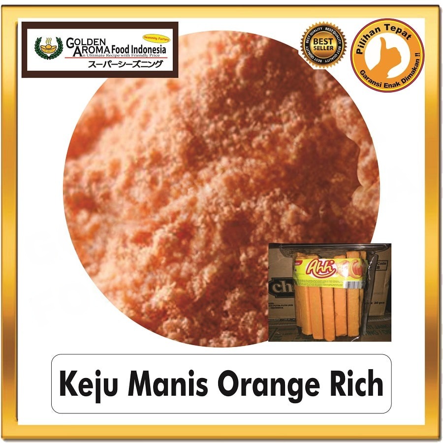 Bubuk Tabur Keju Manis Orange Seasoning Powder Cheese Bumbu Masak Instan Sebaguna Halal