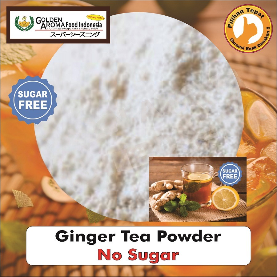 Bubuk Teh Jahe, Ginger Tea Powder Serbuk Minuman Serbaguna Instan Sebaguna Halal