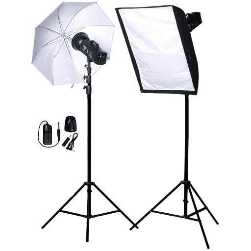 Conjunto de iluminação preto, iluminação gráfica Softbox graphic studio, Studio, equipment, ângulo, branco