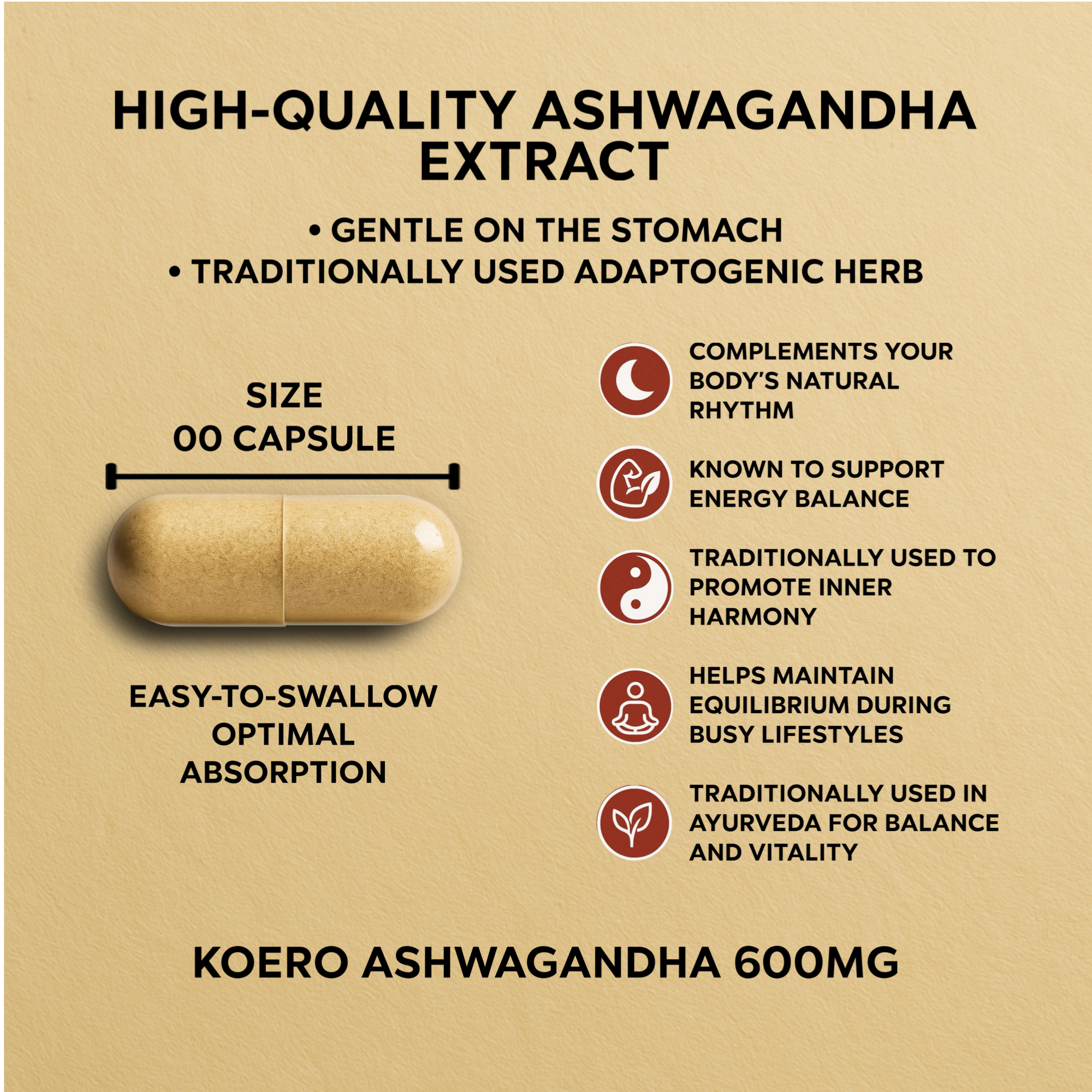 KOERO Ashwagandha 600mg Capsules
