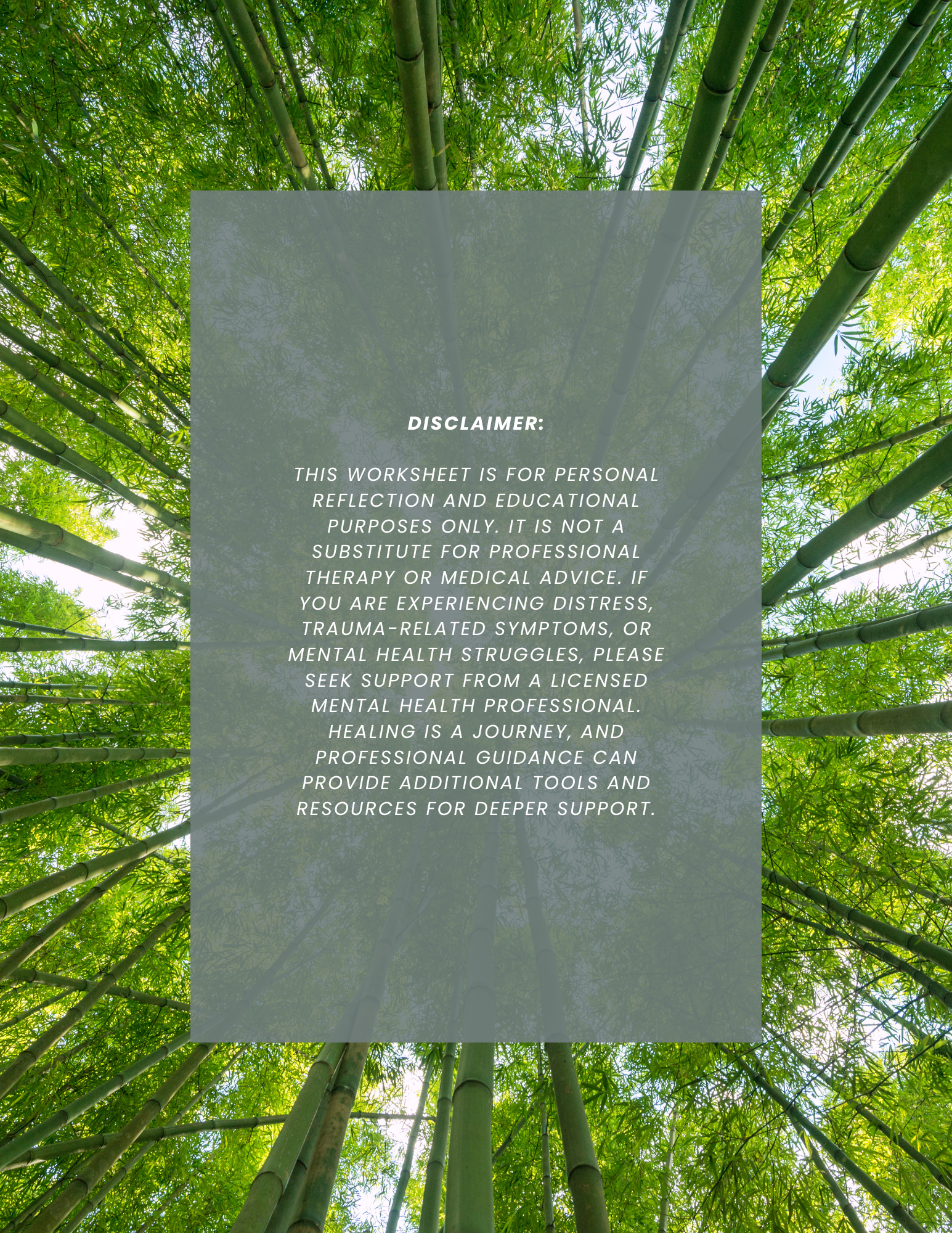 Trauma Tree Worksheet