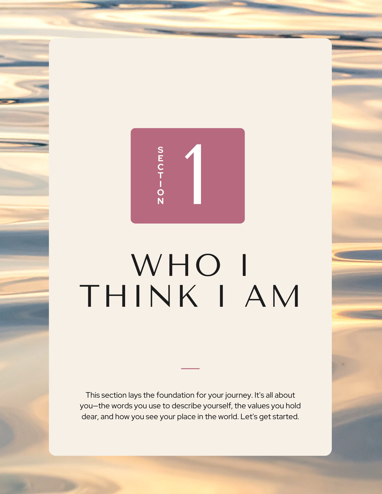 Who Am I Journal