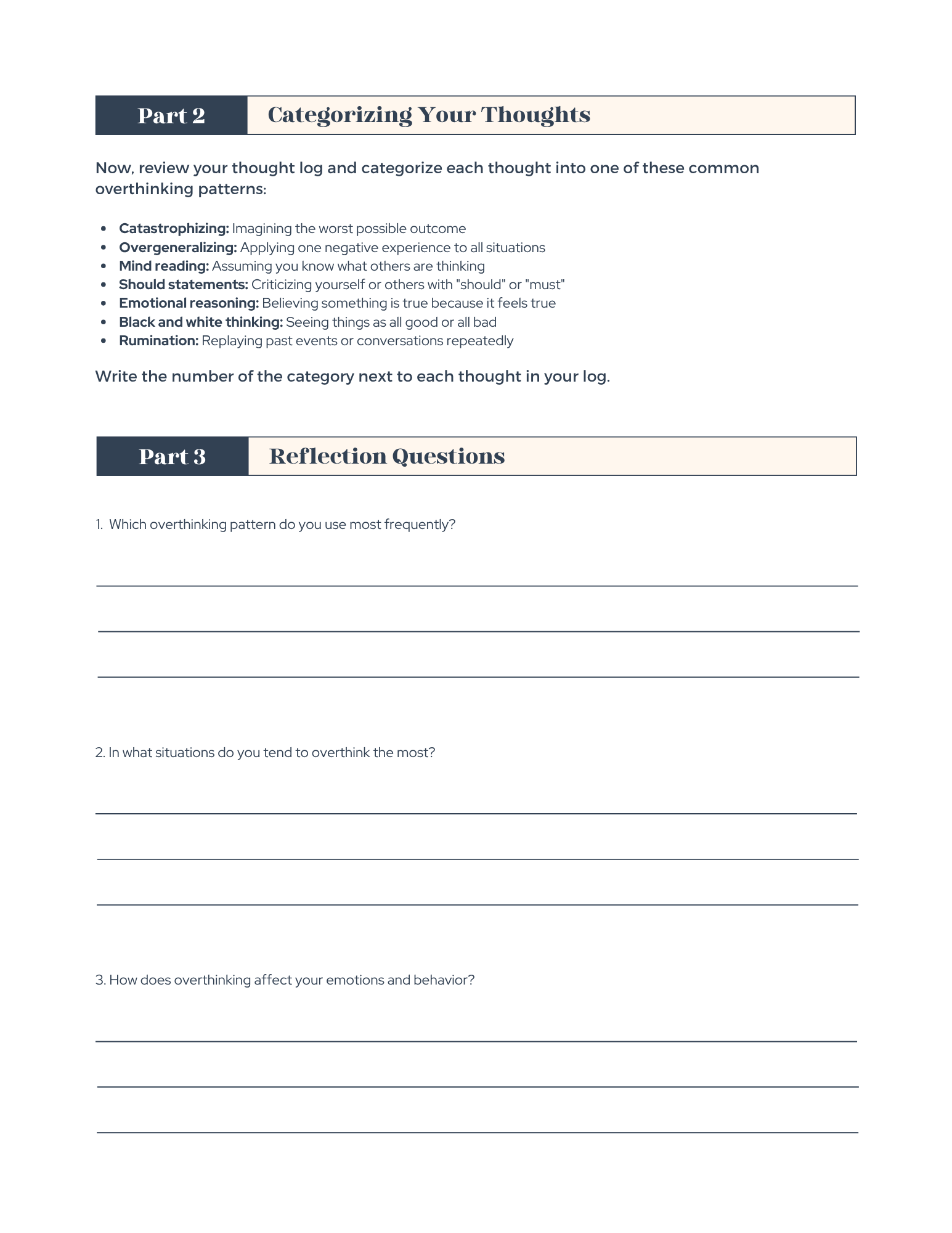 Guide To Overthinking