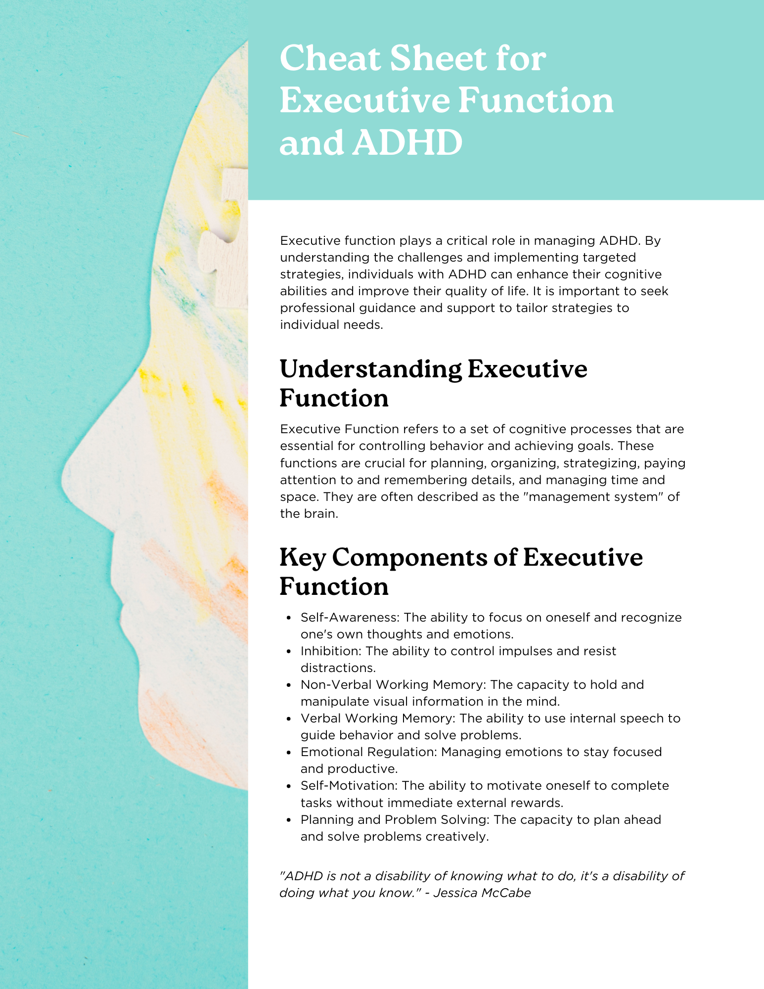ADHD & Executive Functioning Worksheets
