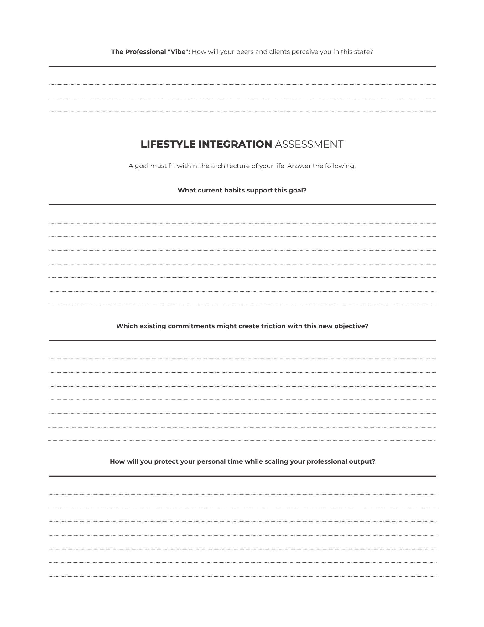 Goal Setting Planner