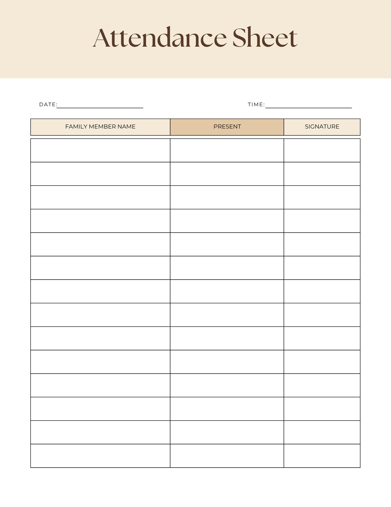 Family Meeting Planner