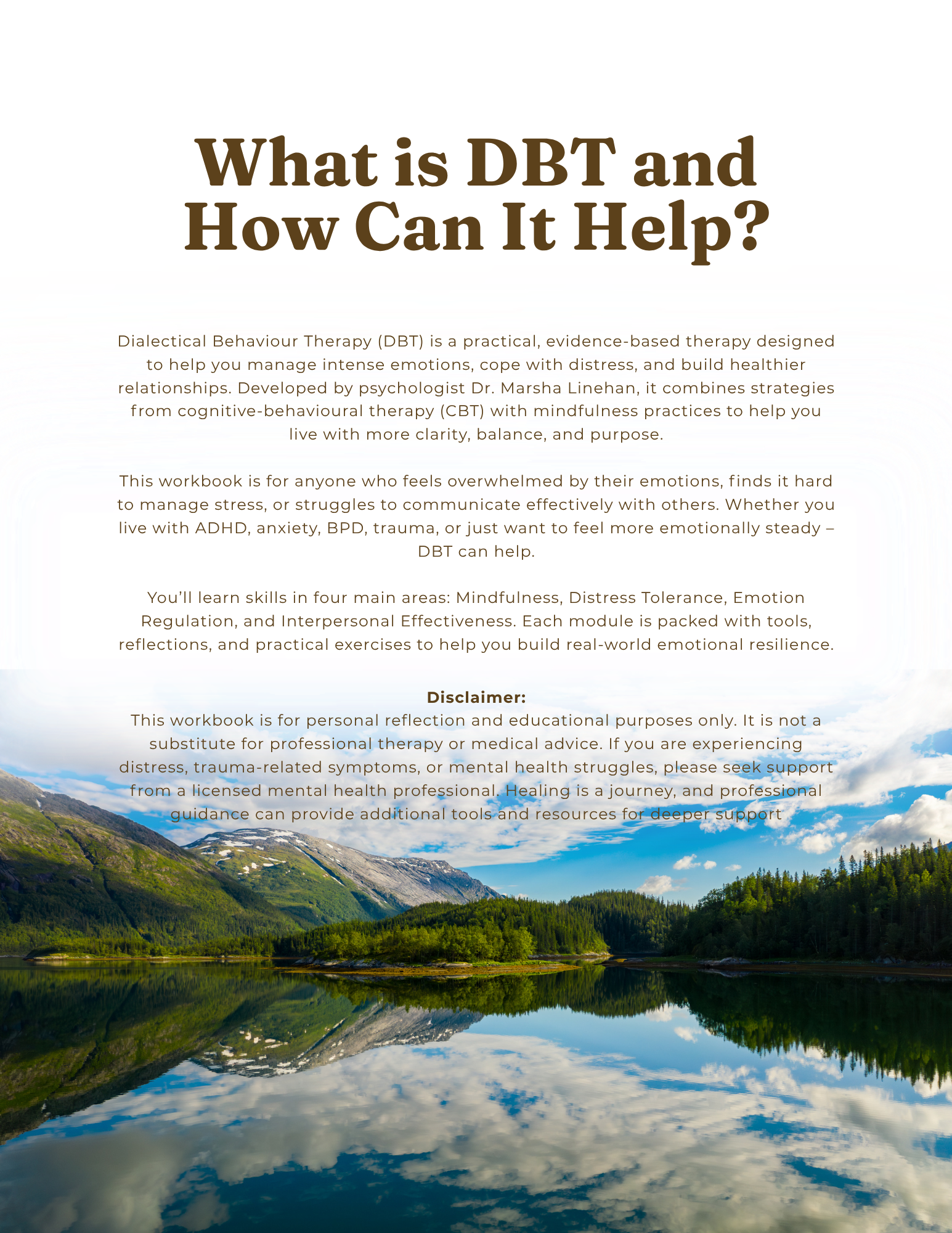 DBT Workbook for Adults