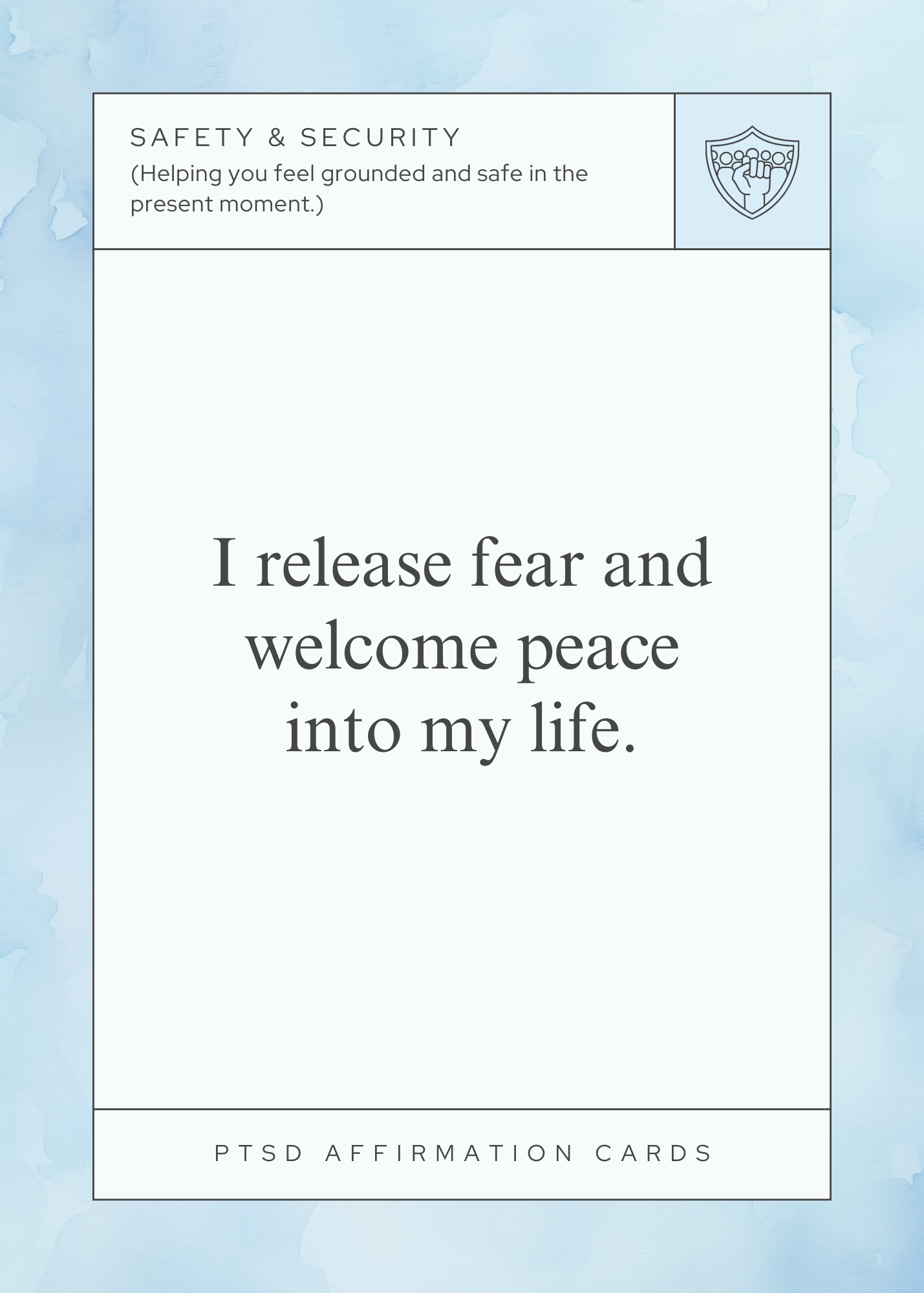 PTSD Affirmation Cards