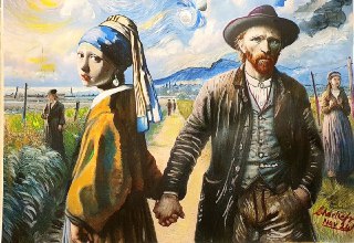 Van Gogh with girl in pearl earing