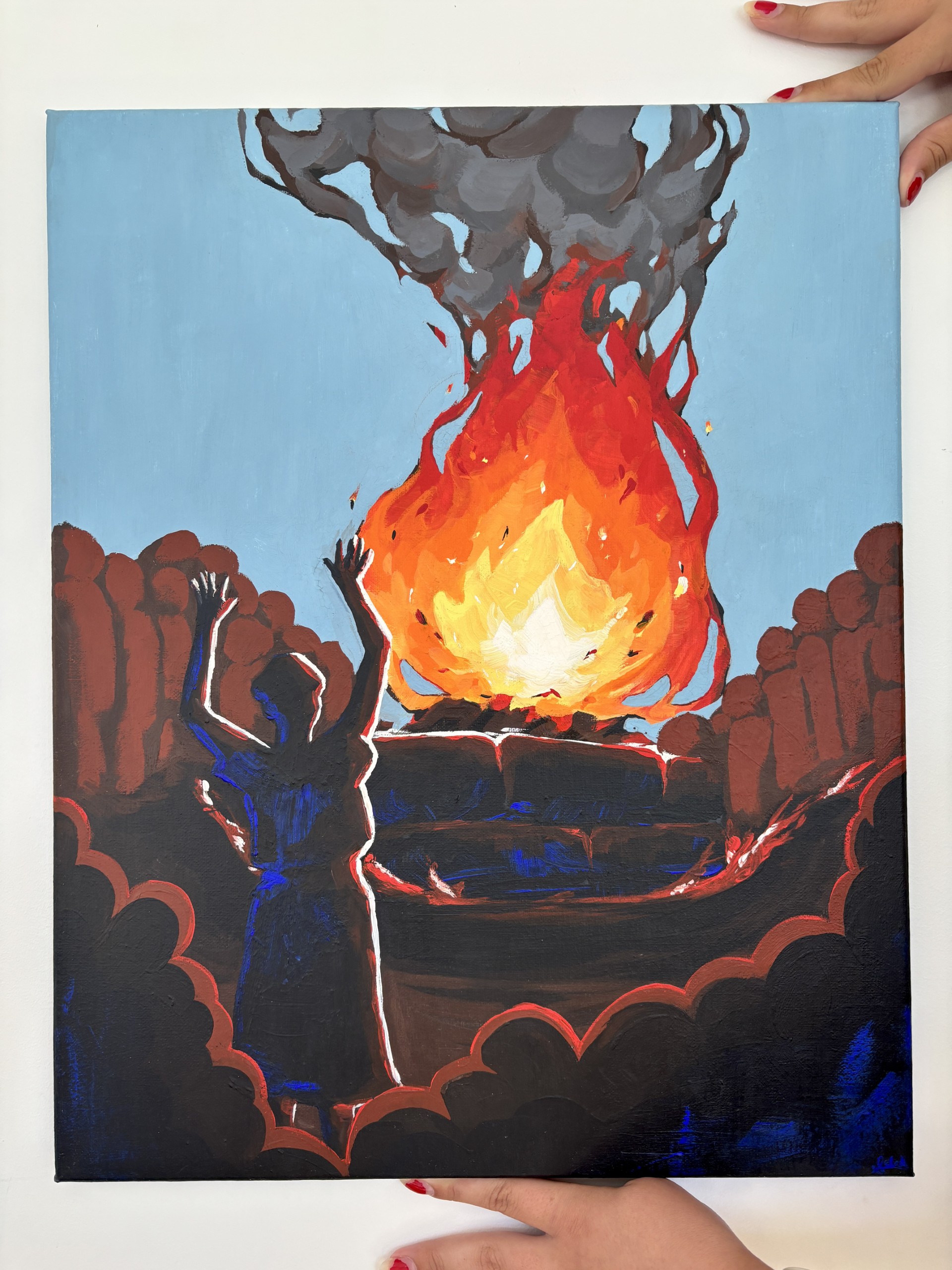 "1 Kings 18:38" Original Painting