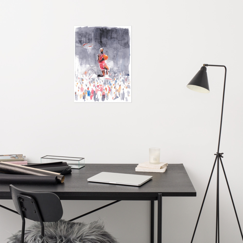 MJ Watercolor Print