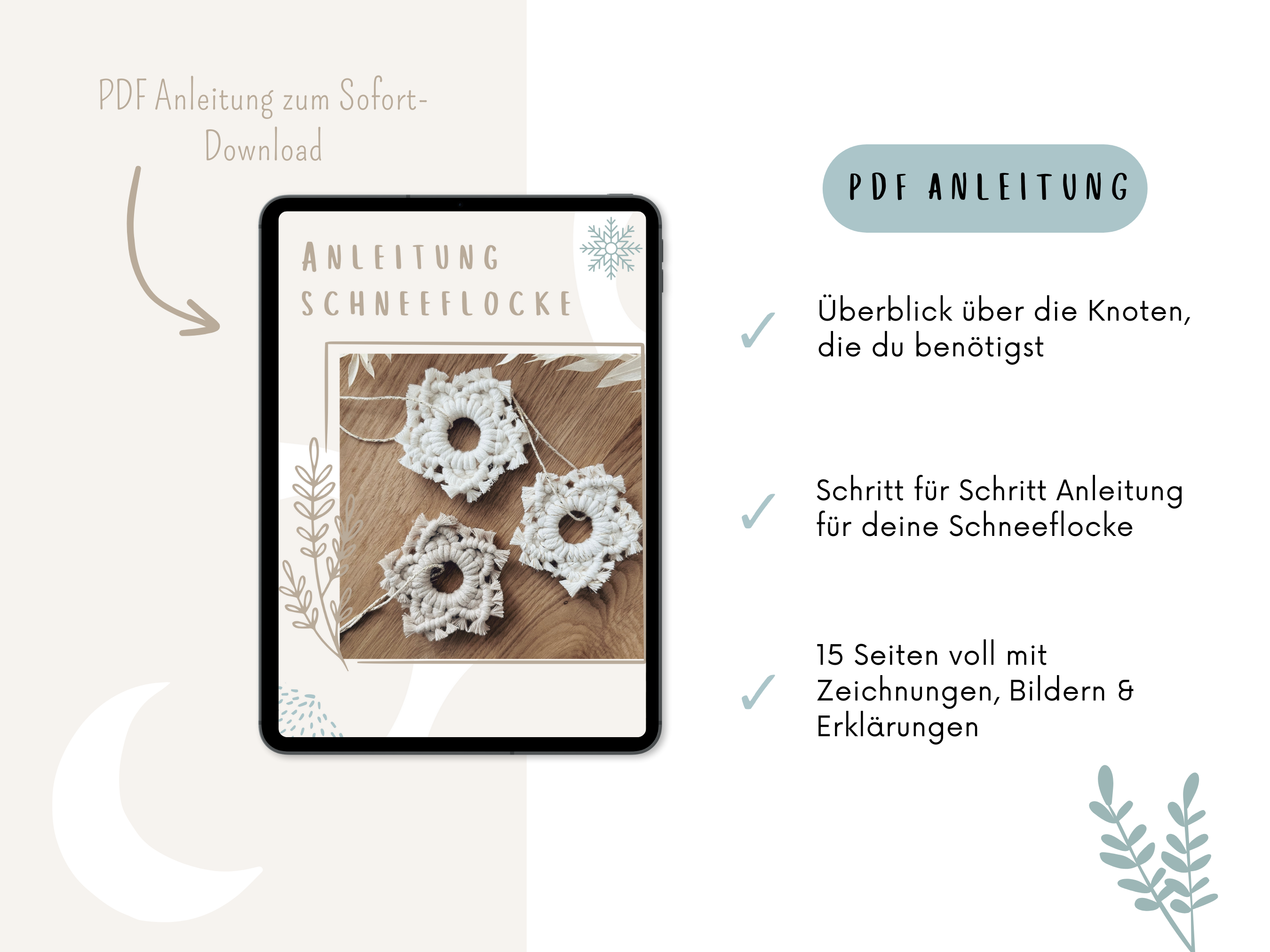 Anleitung Schneeflocke