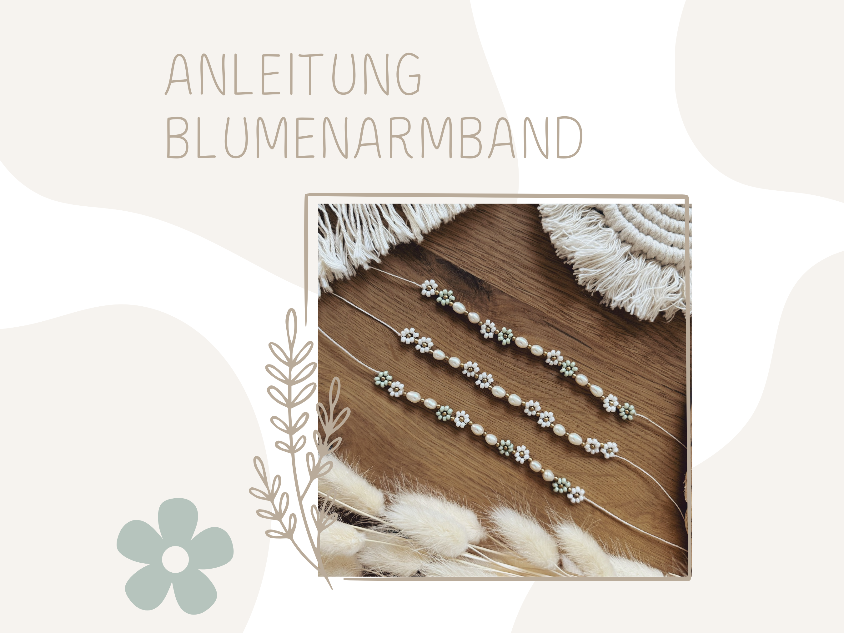 Anleitung Blumenarmband